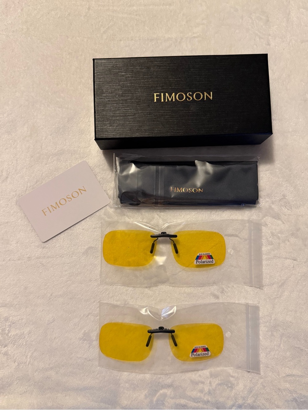 Fimoson Night Driving Glasses Clip On Night Vision Glasses 2 Pair